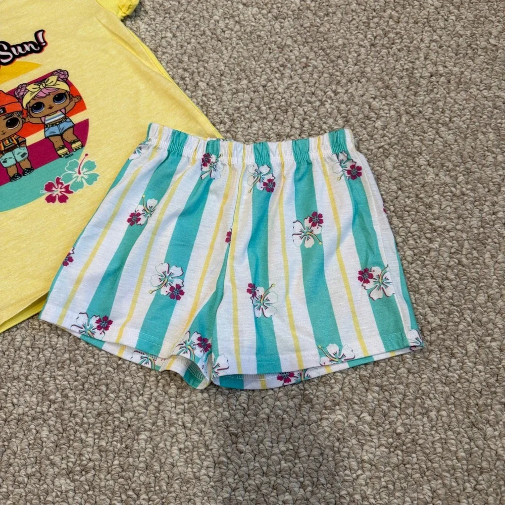 LOL Surprise! Girls' Yellow Fun in the Sun Pajama‎ Set Size 8